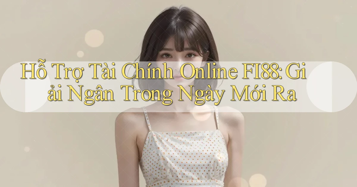 hỗ trợ tài chính online fi88 giải ngân trong ngày mới ra