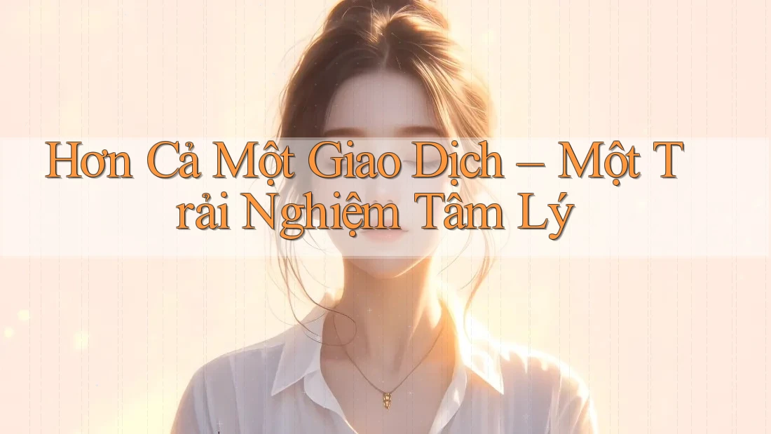 Hơn Cả Một Giao Dịch – Một Trải Nghiệm Tâm Lý
