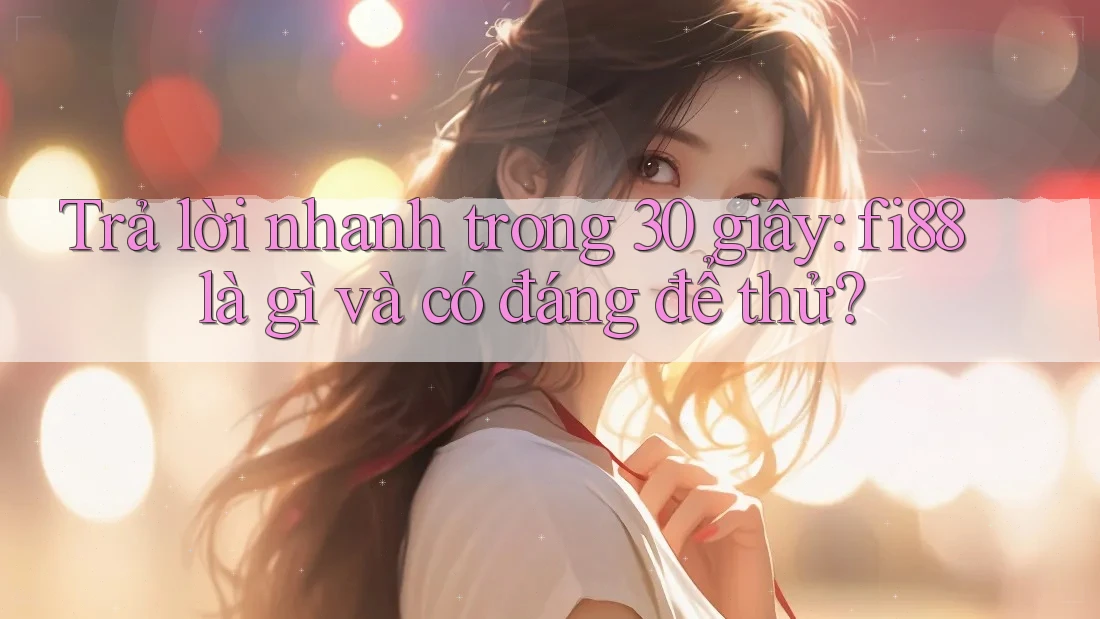 Trả lời nhanh trong 30 giây: fi88 là gì và có đáng để thử?